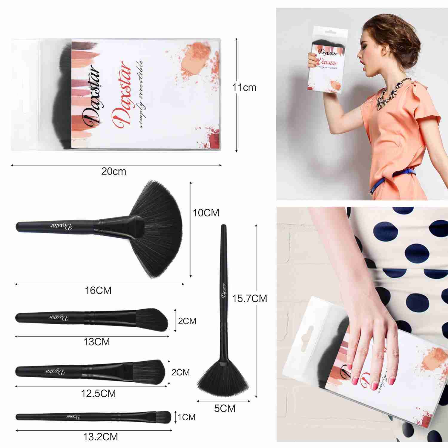 32-Piece Black Makeup Brush Set for Full Face Makeup Application