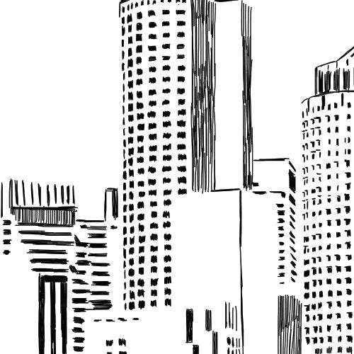 Boston Skyline Wedding Alternative Guest Book - Hand-Drawn Artwork for Special Memories
