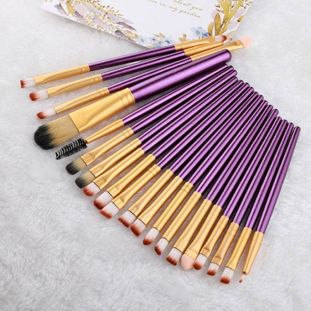 20/10/6 Pieces Makeup Brushes Set for Eye Shadow, Foundation, Powder, Eyeliner, Eyelash, and Lip Makeup