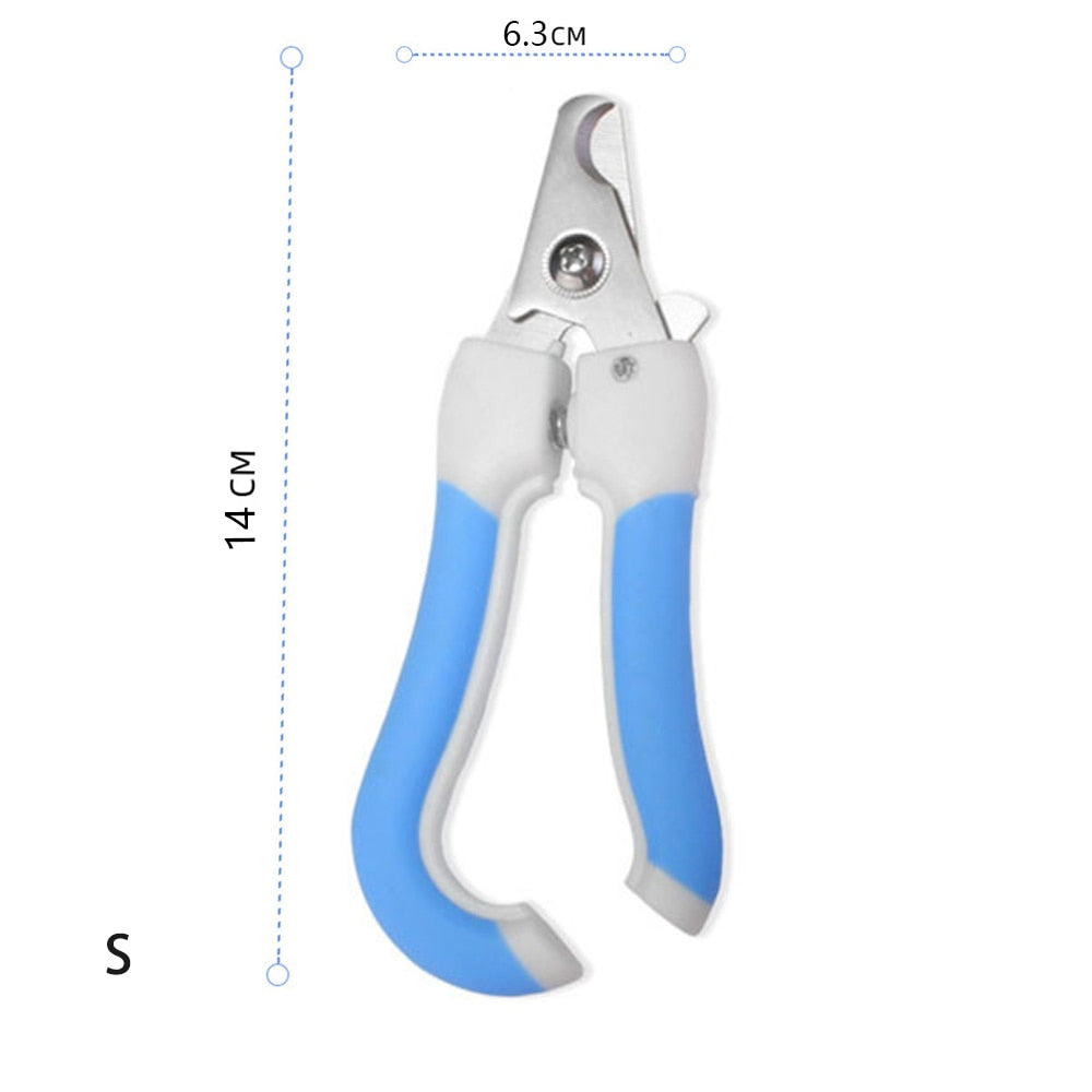 Pet Grooming Nail Clipper - Stainless Steel with Rubber Handle