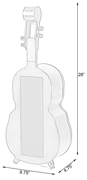 Wooden Violin Shaped Vintage Decorative Single Bottle Wine Holder