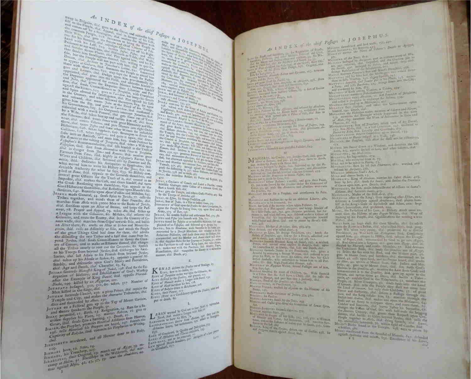 Flavius Josephus Works 1755 LEstrange Folio Book - Jewish History with Maps