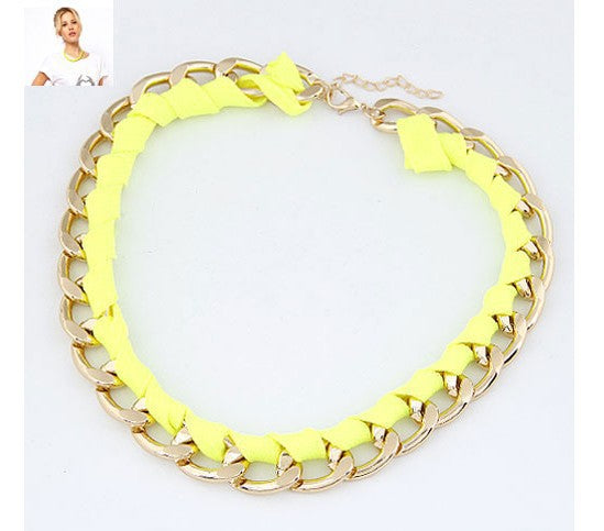 Match-Right 2015 New Arrival Fashion Jewelry Trendy Women Link Chain Short Choker Necklace