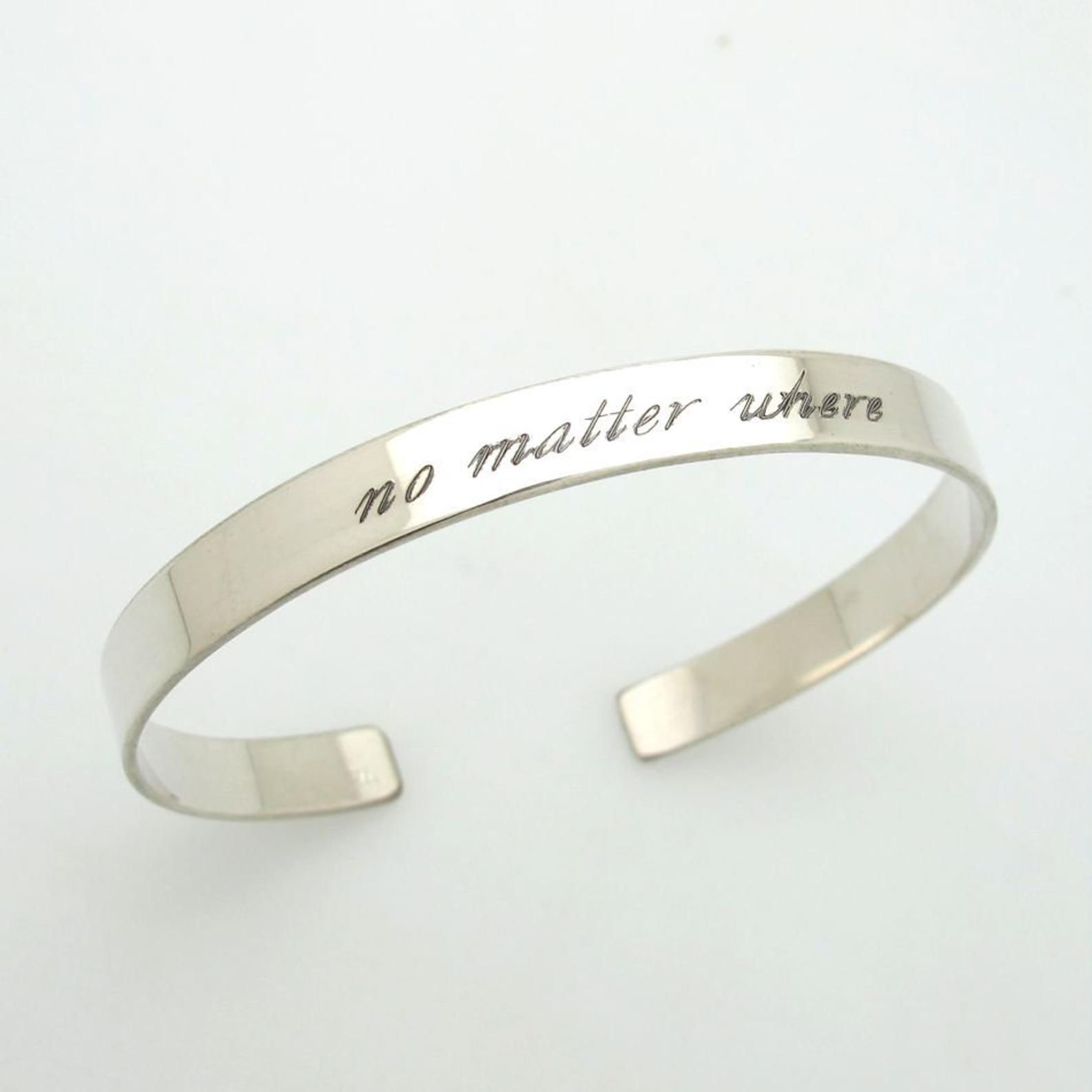 Je Taime Love Bracelet - Personalized Sterling Silver Engraved Gift