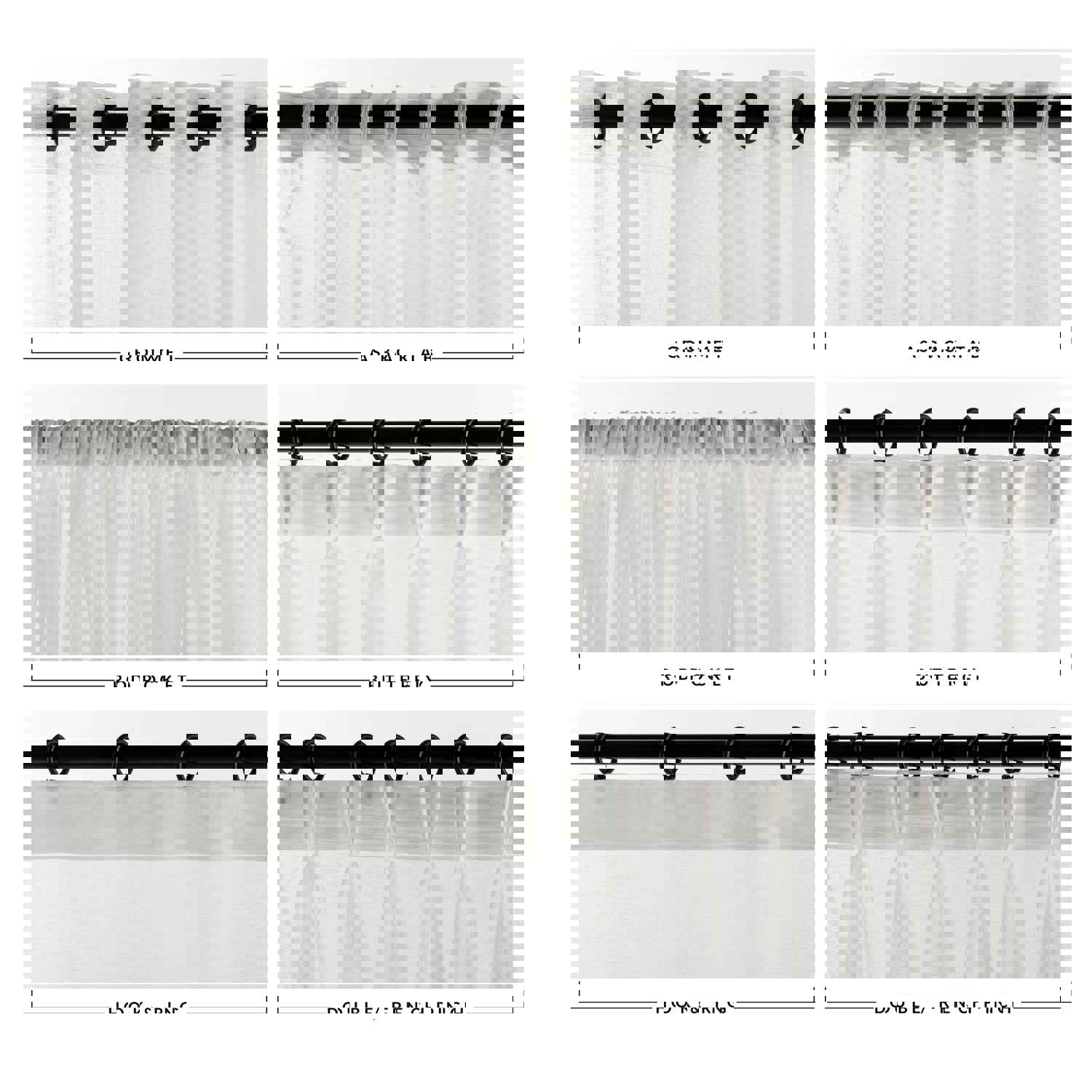 Custom Linen Sheer Curtain with 6 Color Options - Rod Pocket, Pleated, Soft & Light Filtering