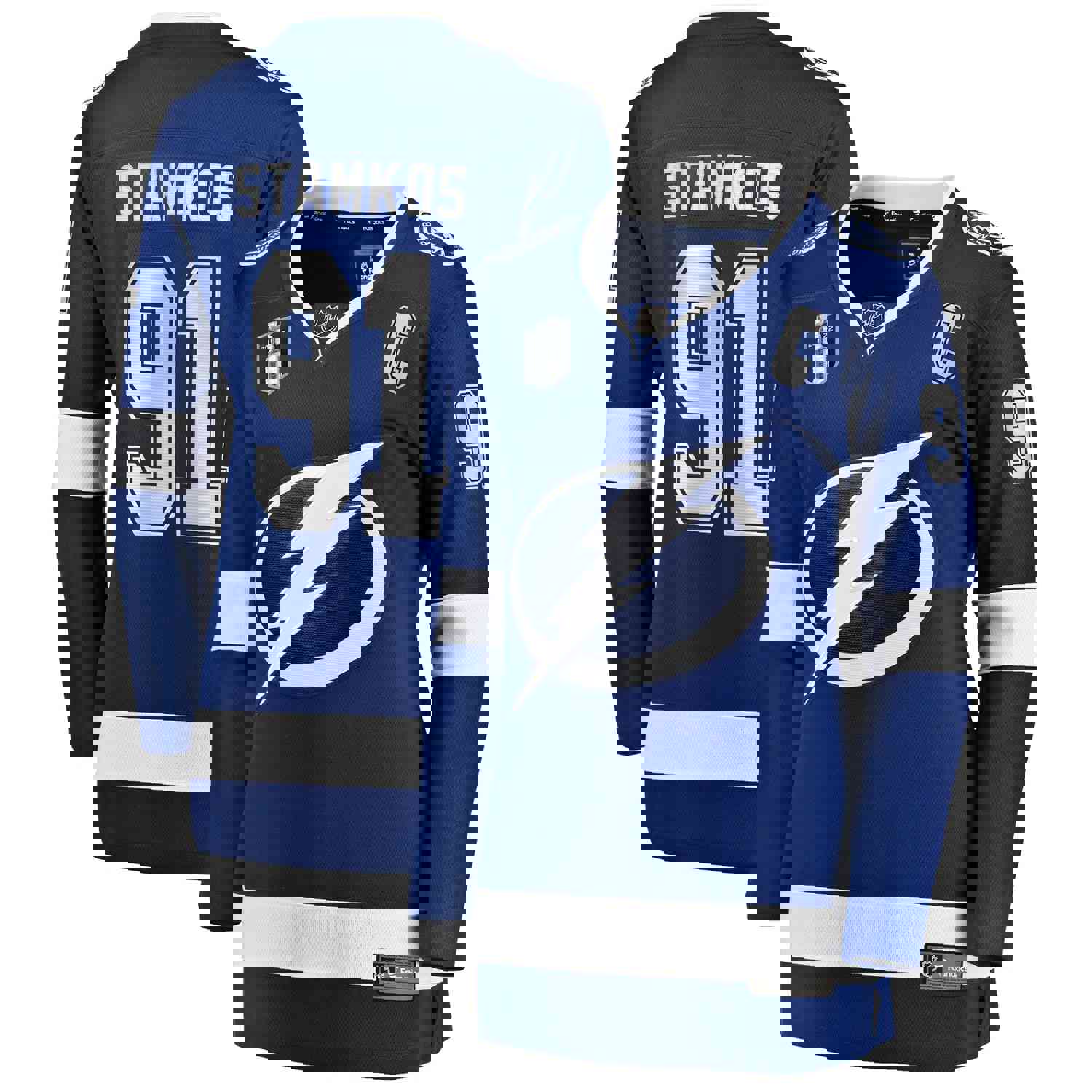 Steven Stamkos Tampa Bay Lightning Fanatics Branded Women's Home 2022 Stanley Cup Final Breakaway Player Jersey - Blue
