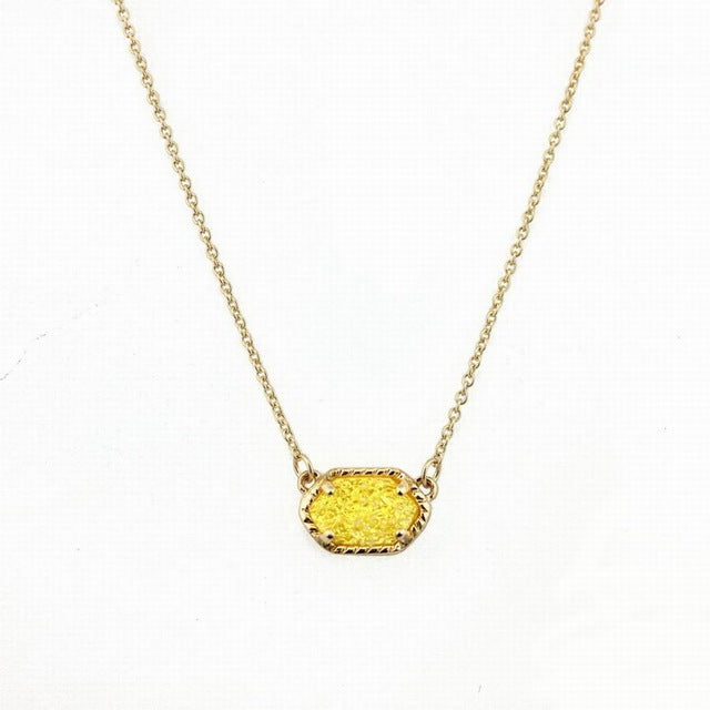 Fashion Oval Druzy Choker Pendant Necklace for Women