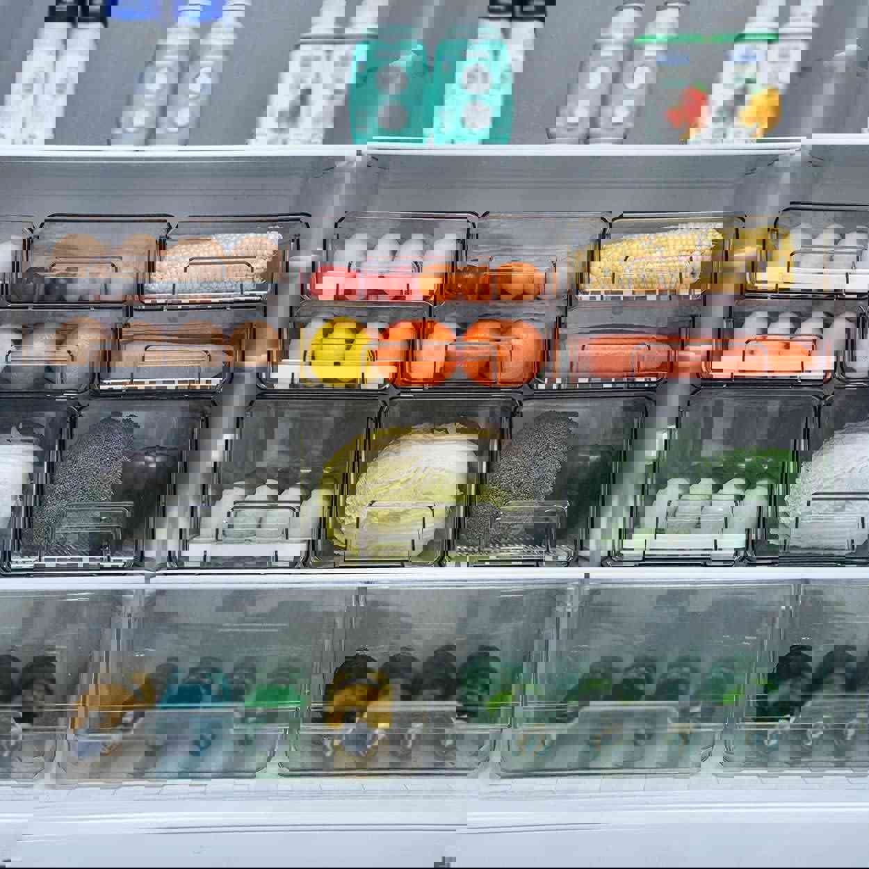 CoopBenPT 32 Grid Egg Holder for Refrigerator - Double Layer Egg Basket with Lids, Multifunctional Food Organizer