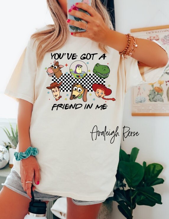 Comfort Colors Retro Toy Story Shirt - Disney Checkered Shirt for Family