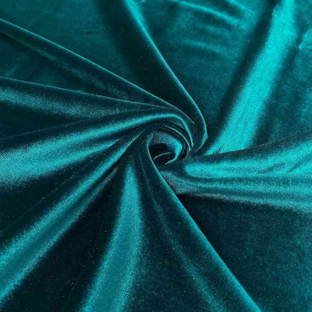 Stretch Velvet Fabric - Teal - 60" Wide for Sewing, Apparel & Crafts