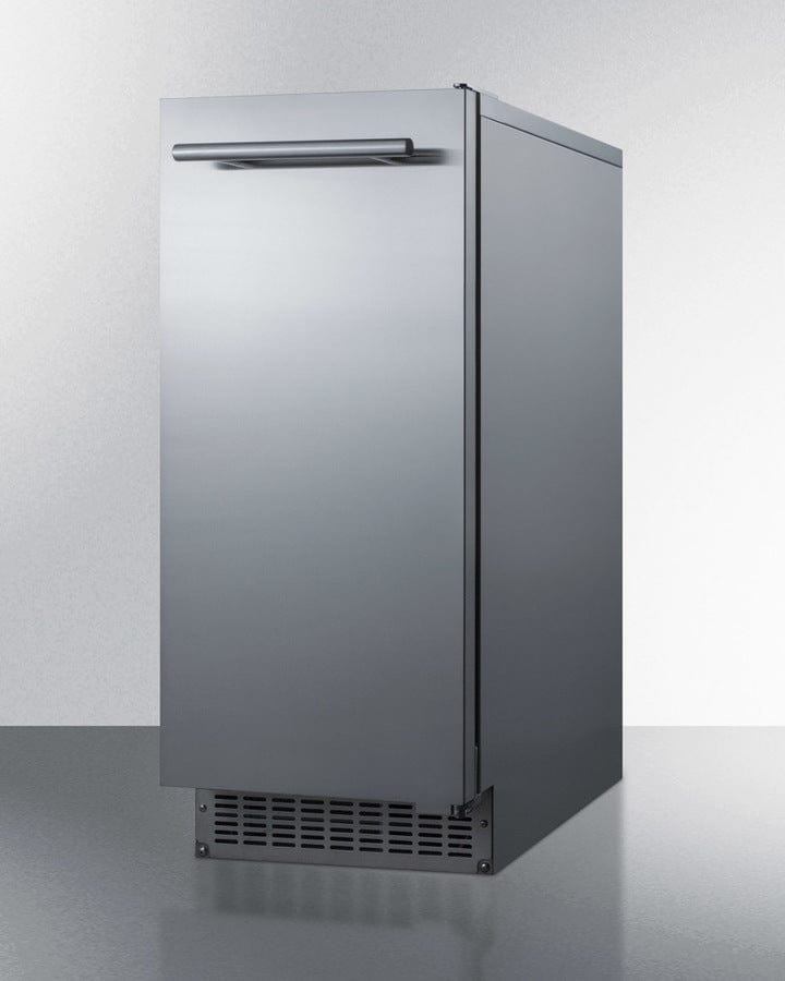 Summit 15 Ice Maker with 26 Lbs. Ice Storage Capacity & Clear Ice Technology - Stainless Steel