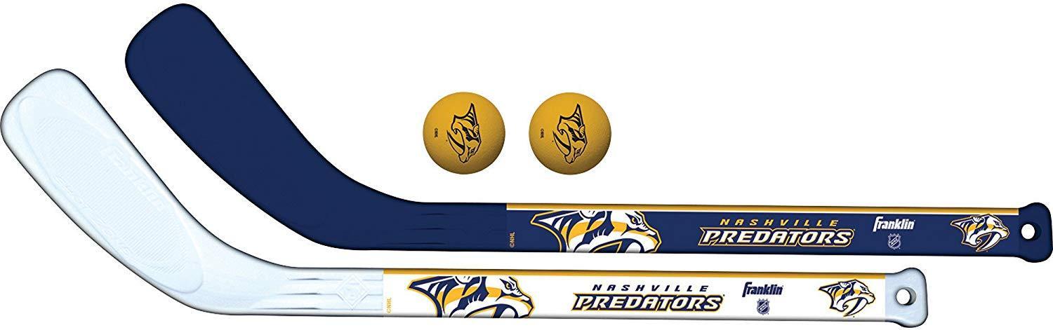 Franklin Sports NHL Team Mini Hockey 2 Piece Stick Set for Kids