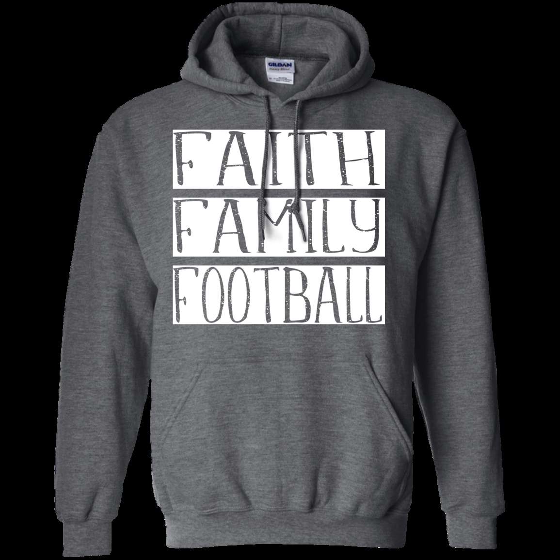 Faith, Family, Football Hoodie - Plush Pullover for Casual Comfort