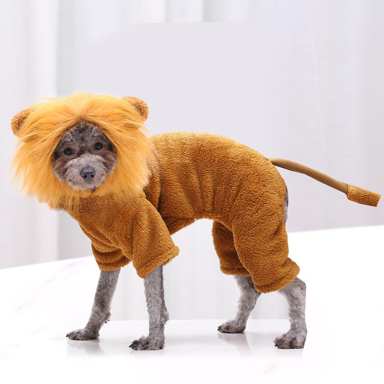 Cute Animal Shape Pet Clothes Cosplay Soft Texture Dogs Hooded Coat Costume Halloween Pets Supplies