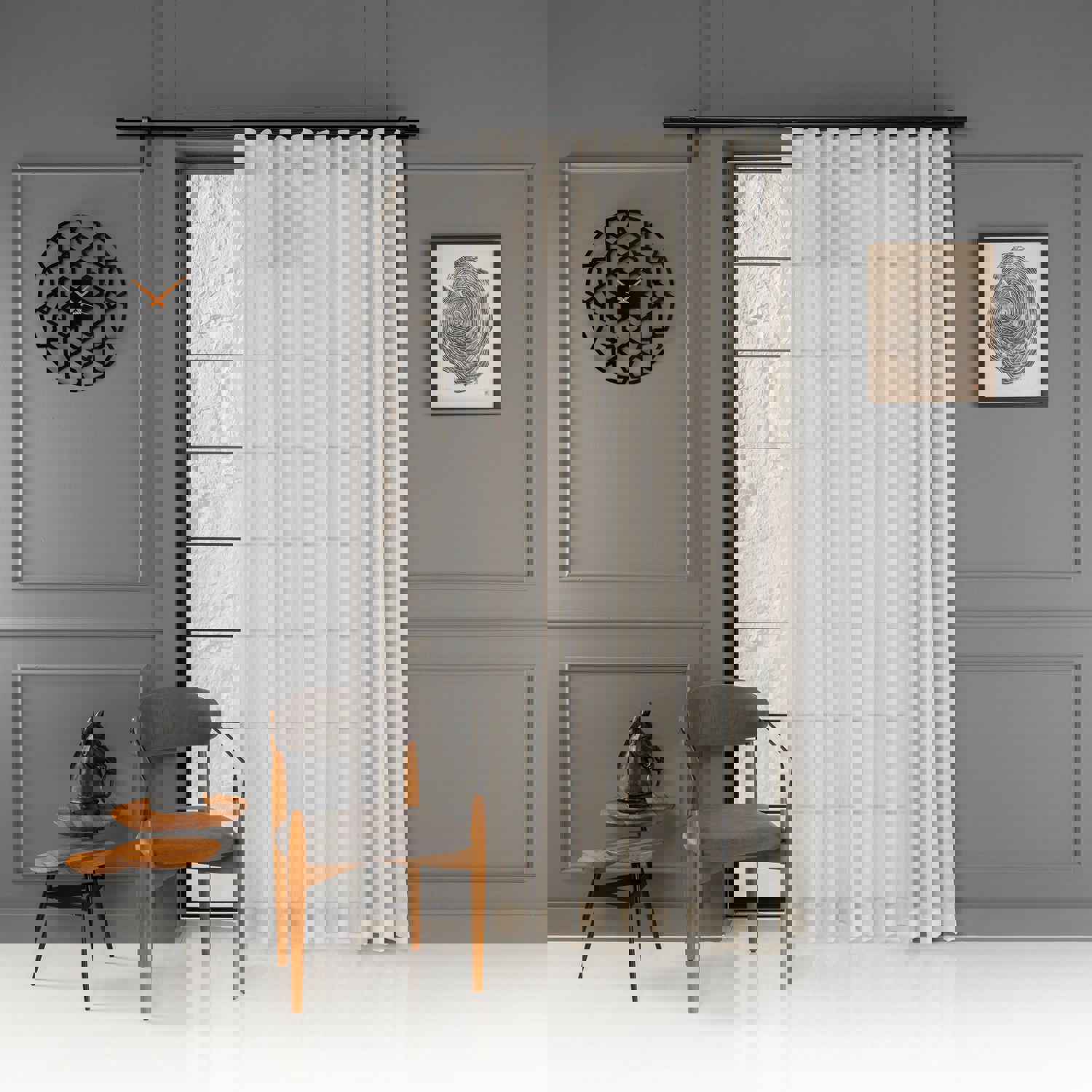 Custom Linen Sheer Curtains - 8 Color Options, Adjustable Luxury Drapery for Living Room & Bedroom