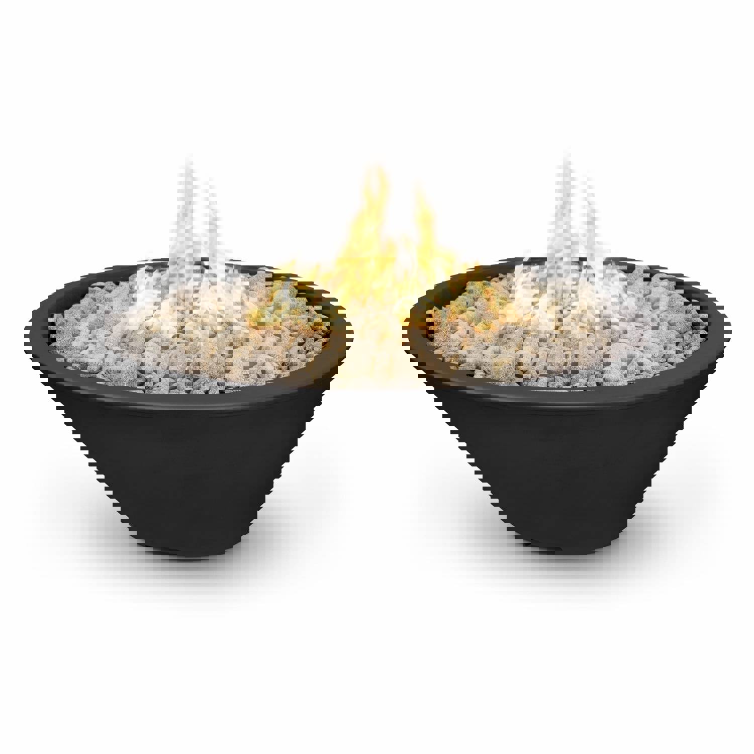 The Outdoor Plus 60 Cazo GFRC Narrow Ledge Liquid Propane Round Fire Pit