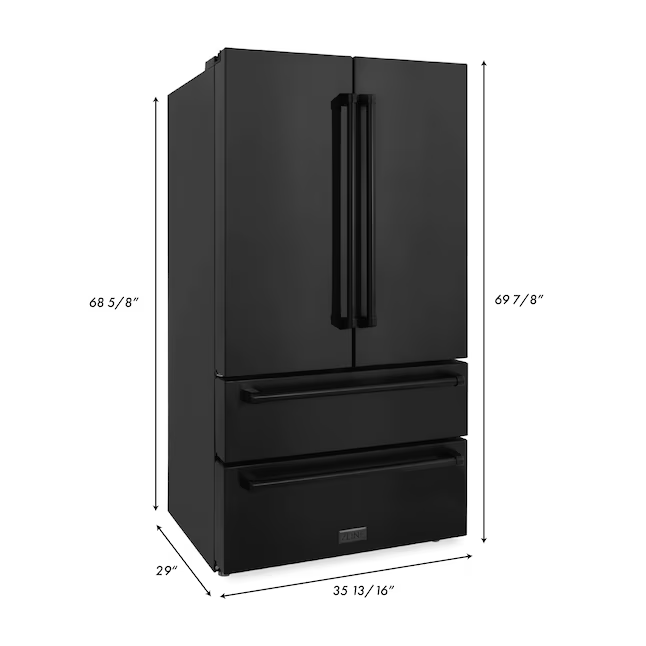 ZLINE 36 Autograph Edition 22.5 cu. ft French Door Refrigerator with Ice Maker