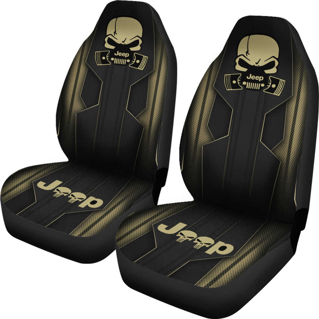 Jeep Skull Gobi Color Car Seat Covers - Custom-Made & Durable Car Accessories
