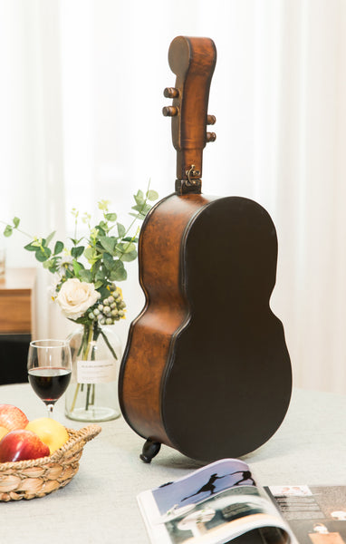 Wooden Violin Shaped Vintage Decorative Single Bottle Wine Holder