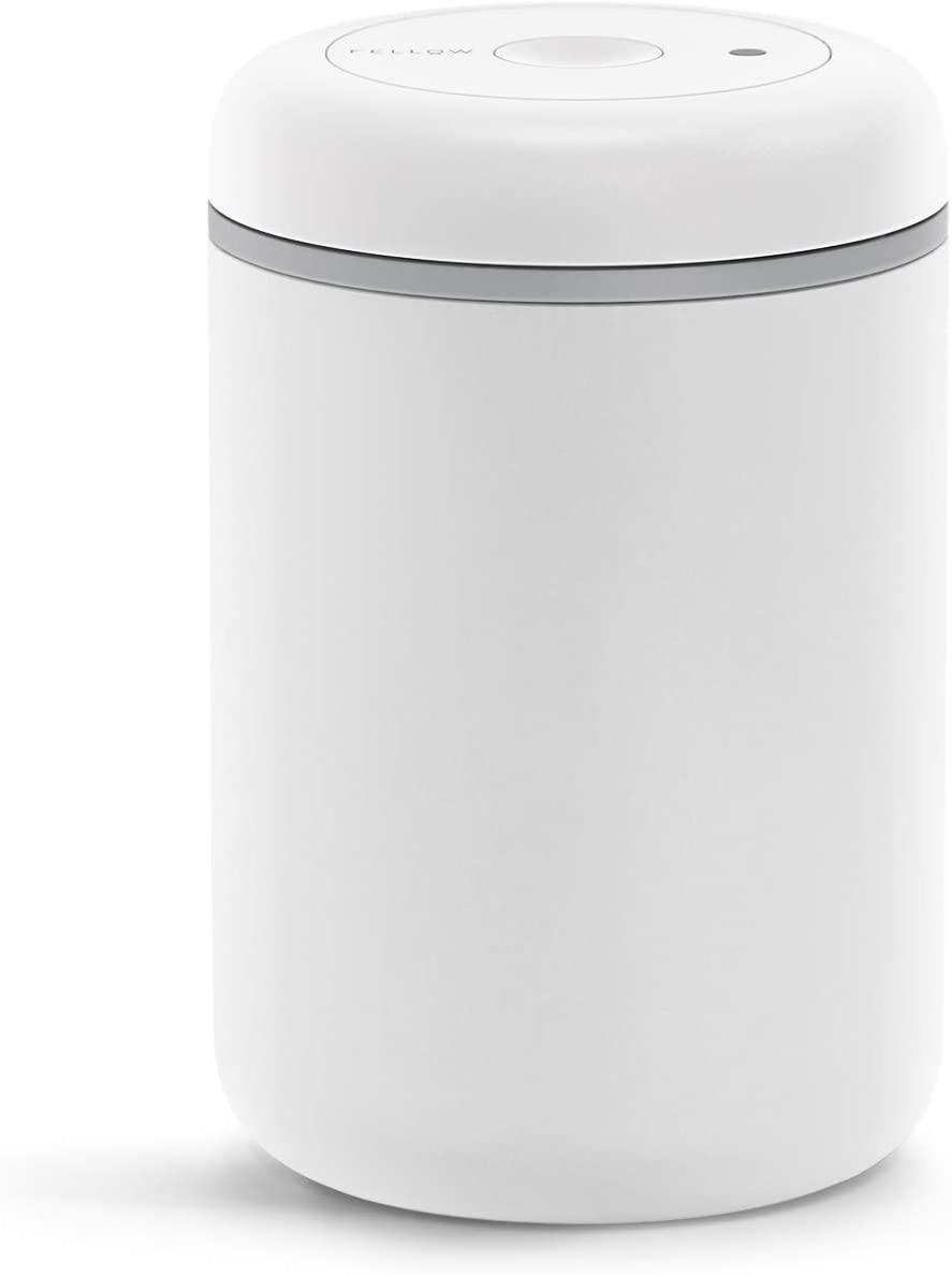 Fellow Atmos Vacuum Canister for Coffee & Food Storage - Airtight Sealed Container, Clear Glass, 1.2 Liter