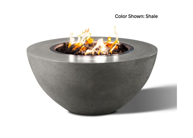 Round Fire Bowl Oasis 34 with Electronic Ignition - Free Cover [Slick Rock Concrete]