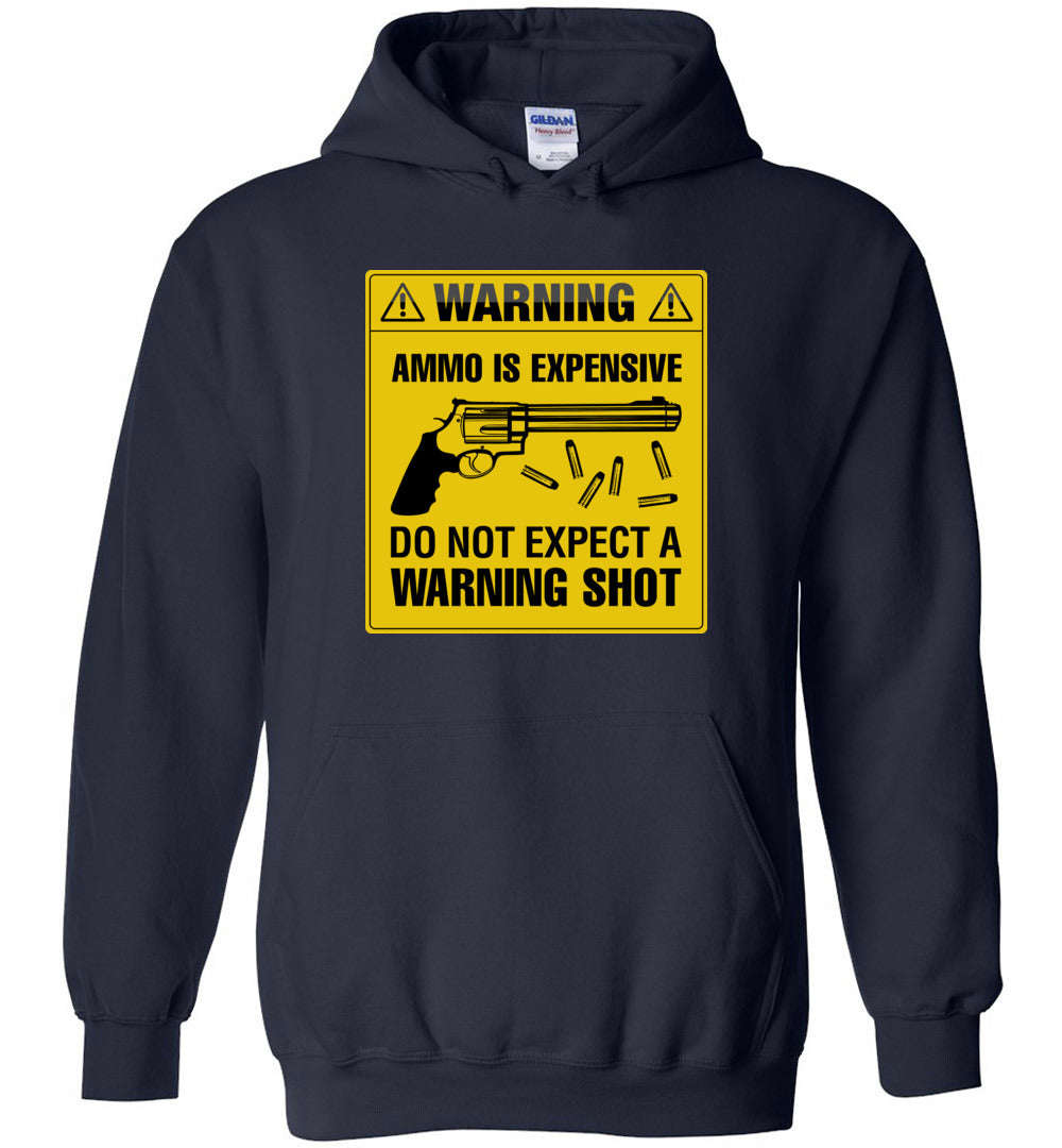 Do Not Expect a Warning Shot Mens Hoodie - Unique Gun Enthusiast Gift