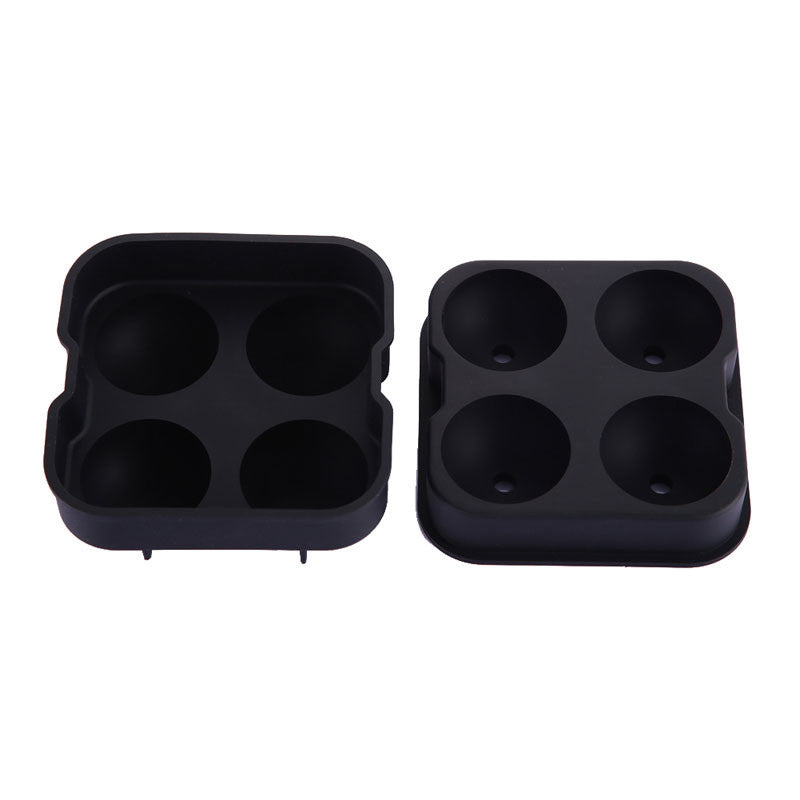 Whiskey Cocktail Ice Cube Ball Maker - BPA Free Silicone Ice Mold with Lid