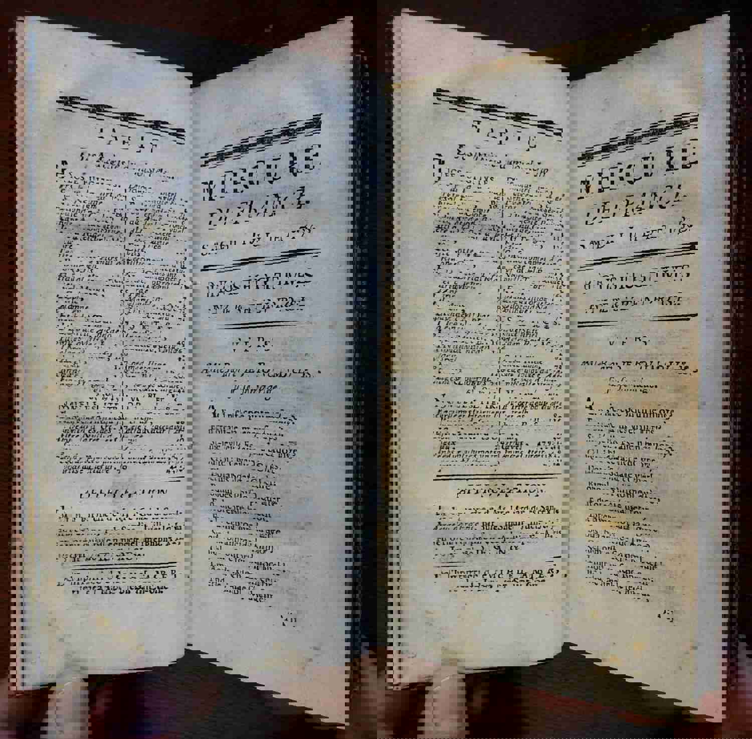 Mercure de France French 1780 American Revolution Political Events Book