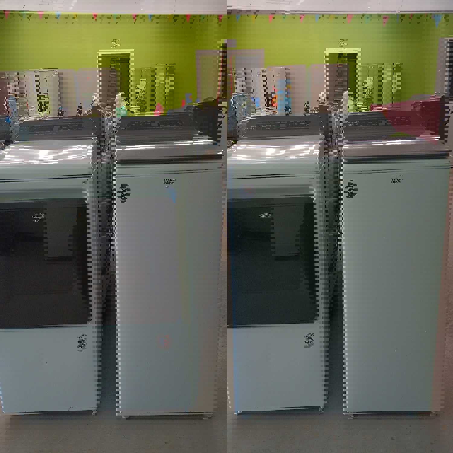 Whirlpool 4.8 cuft Top-load Washer and 7.4 cuft Dryer Set (Used)
