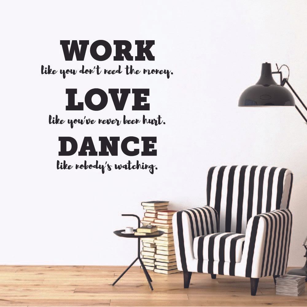 Ballerina Vinyl Wall Sticker - Motivational Dance Quote Decal