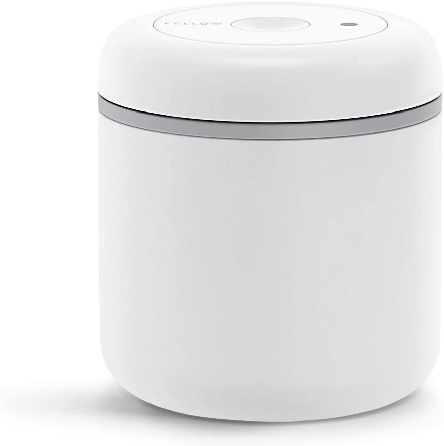 Fellow Atmos Vacuum Canister for Coffee & Food Storage - Airtight Sealed Container, Clear Glass, 1.2 Liter