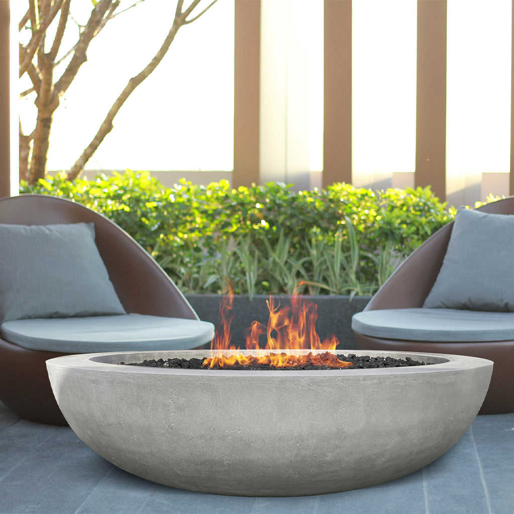 Moderno 70 Fire Bowl - Gas Fire Pit with Lava Rocks