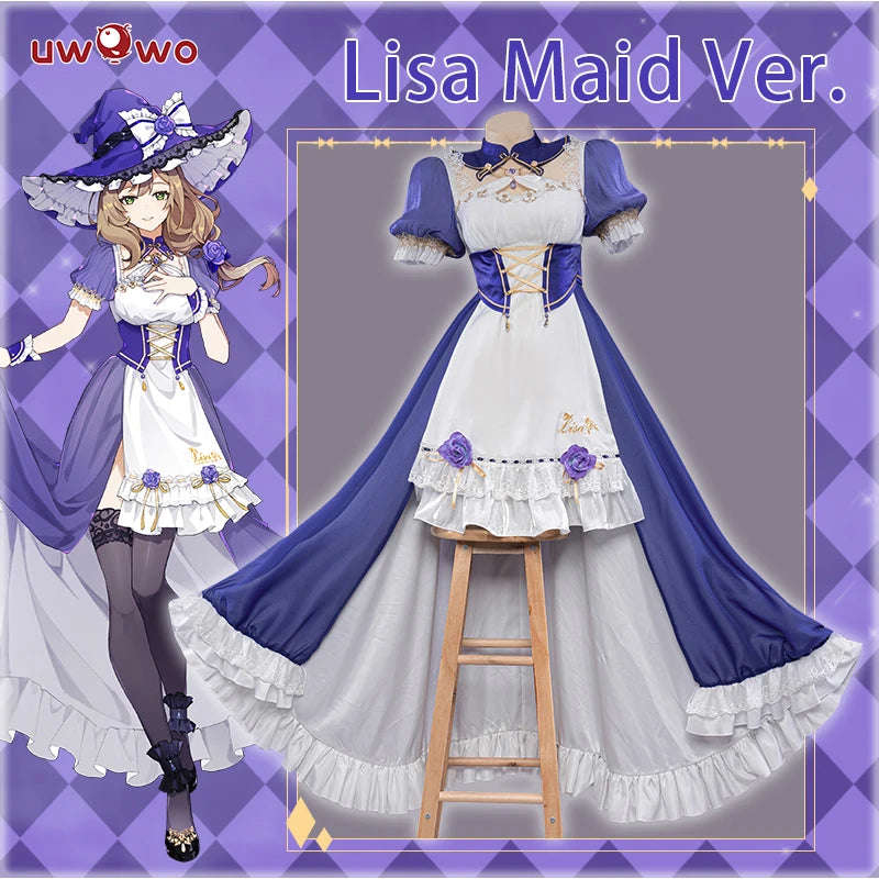 UWOWO Lisa Cosplay Maid Costume - Genshin Impact Exclusive Outfit