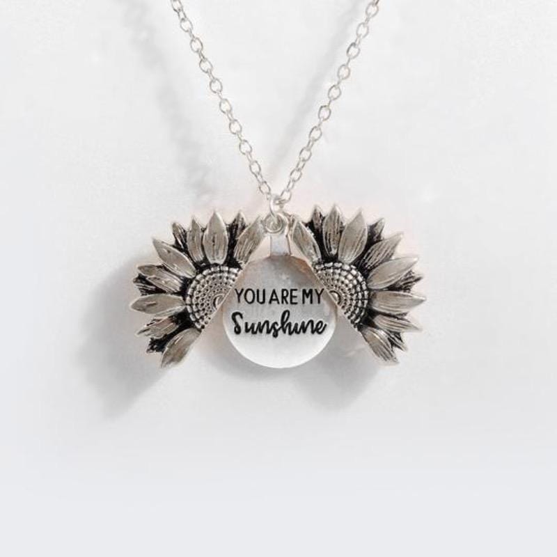 You Are My Sunshine Necklace - 925 Sterling Silver with CZ