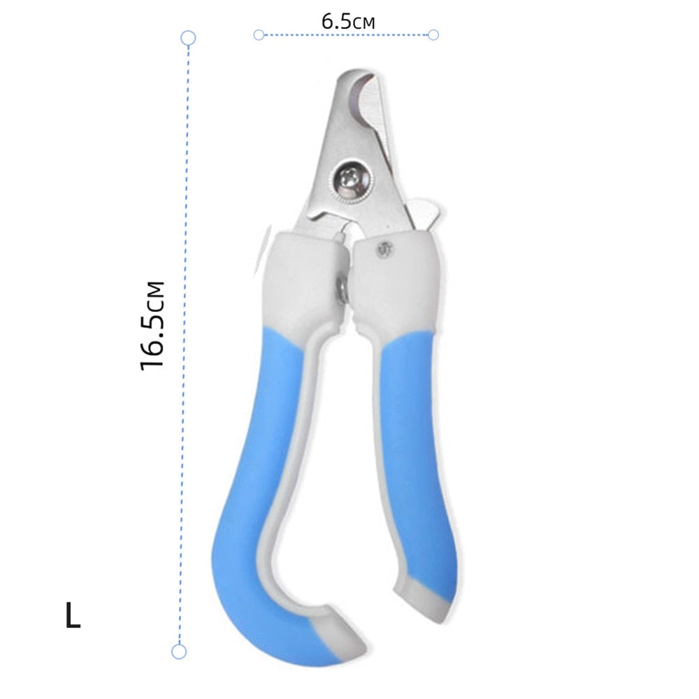 Pet Grooming Nail Clipper - Stainless Steel with Rubber Handle
