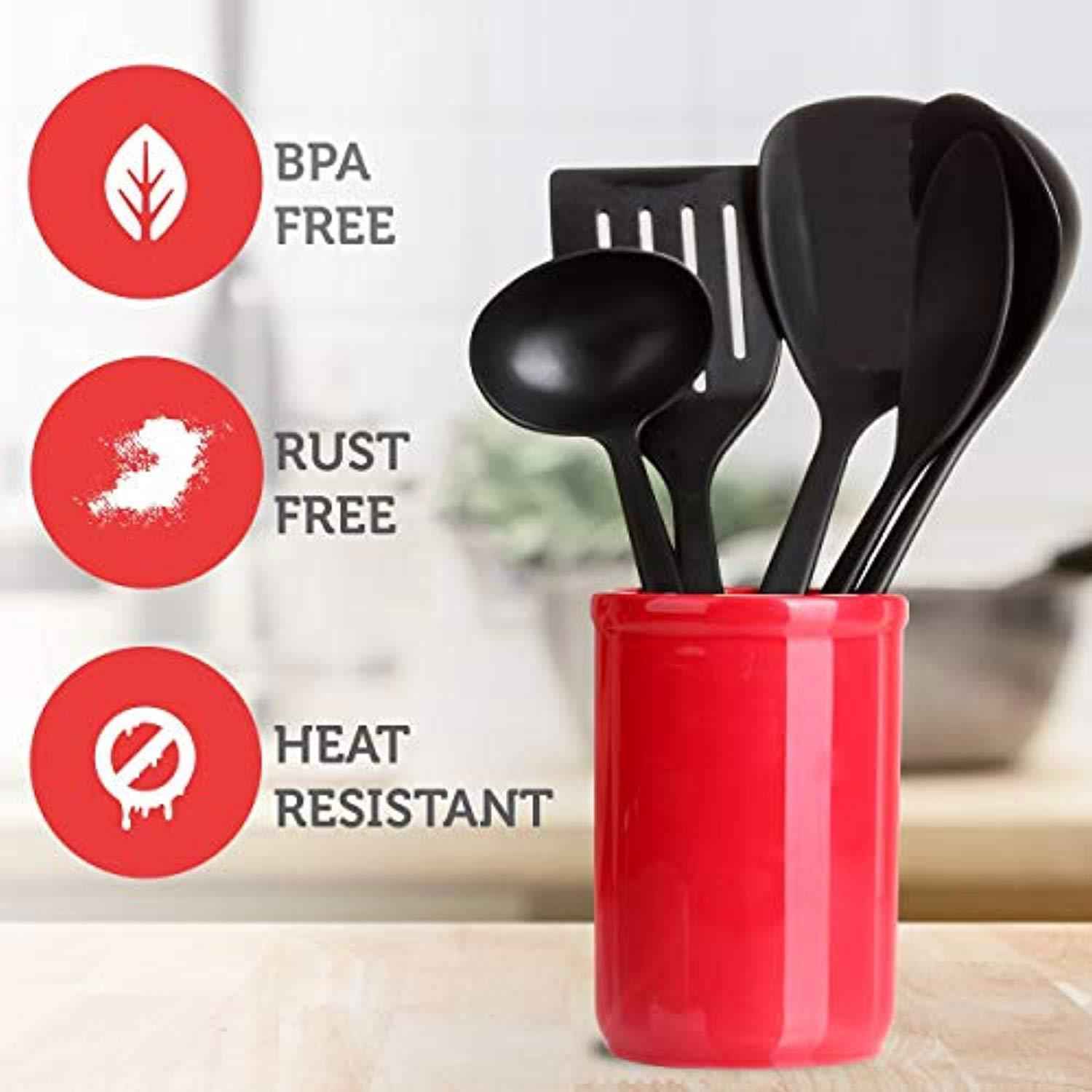 24-Piece Nylon Stainless Steel Kitchen Utensil Set - Non-Stick & Heat Resistant Cookware Collection