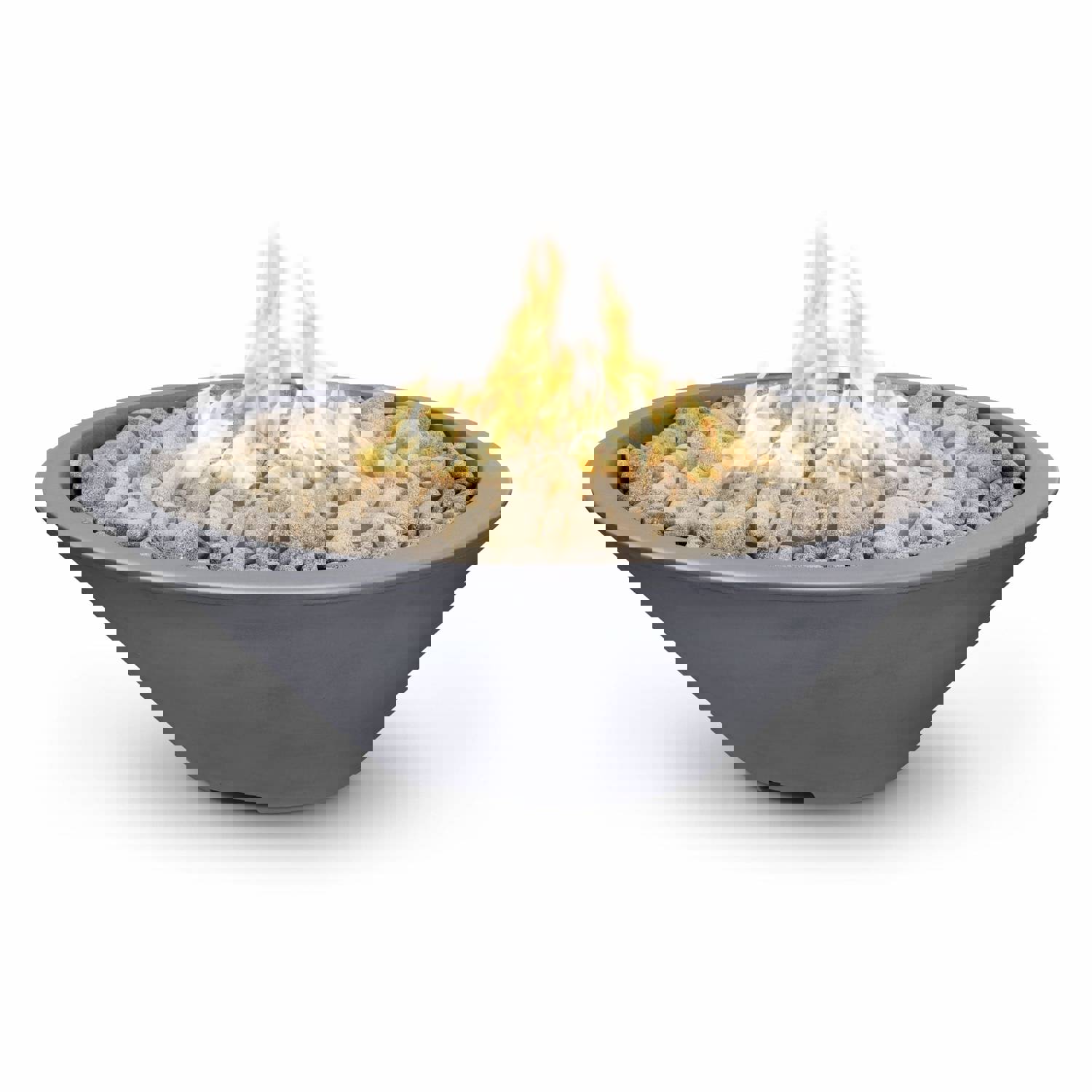 The Outdoor Plus 60 Cazo GFRC Narrow Ledge Liquid Propane Round Fire Pit