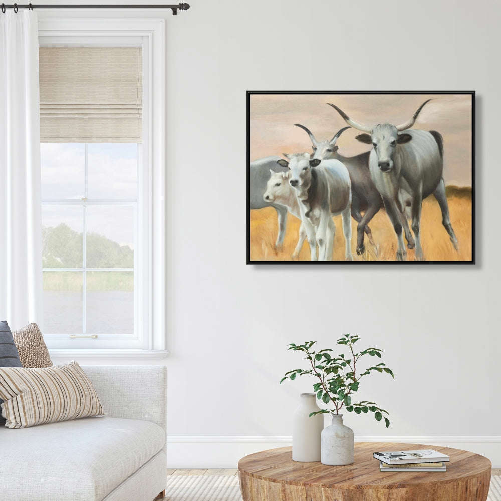 Nguni Breeding Fine Art Gallery Wrapped Canvas 16x48