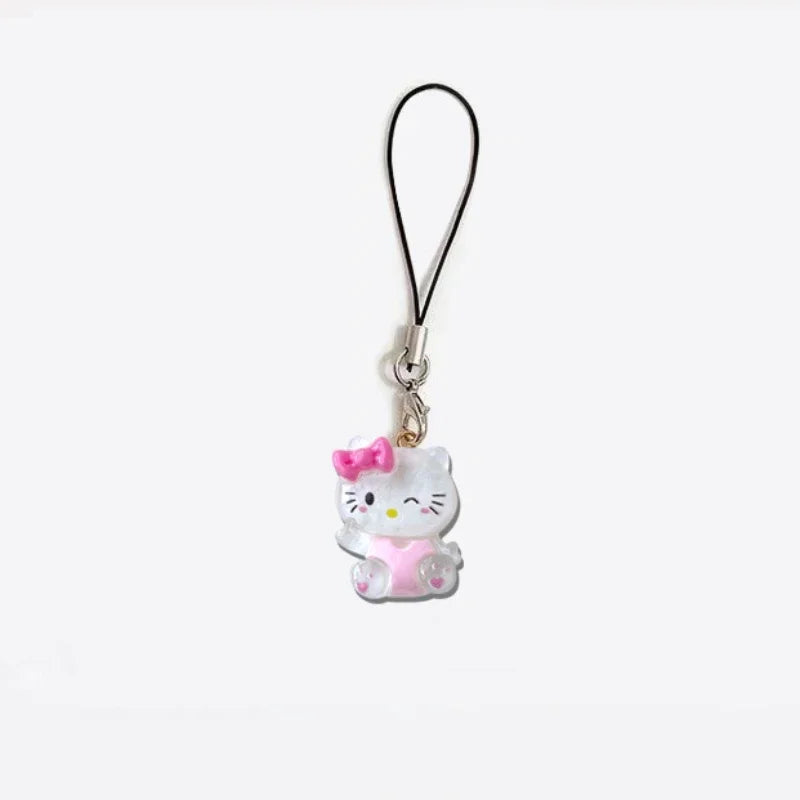 Kawaii Anime Hello Kitty Creative Bow Love Phone Chain Pendant