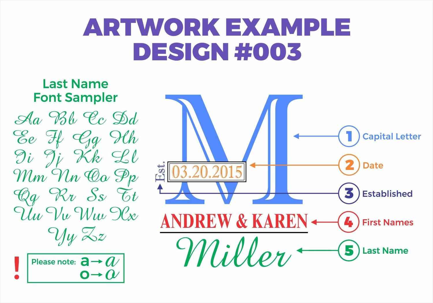 Personalized Engraved Wooden Cutting Board - Monogram Design for Wedding or Anniversary Gift
