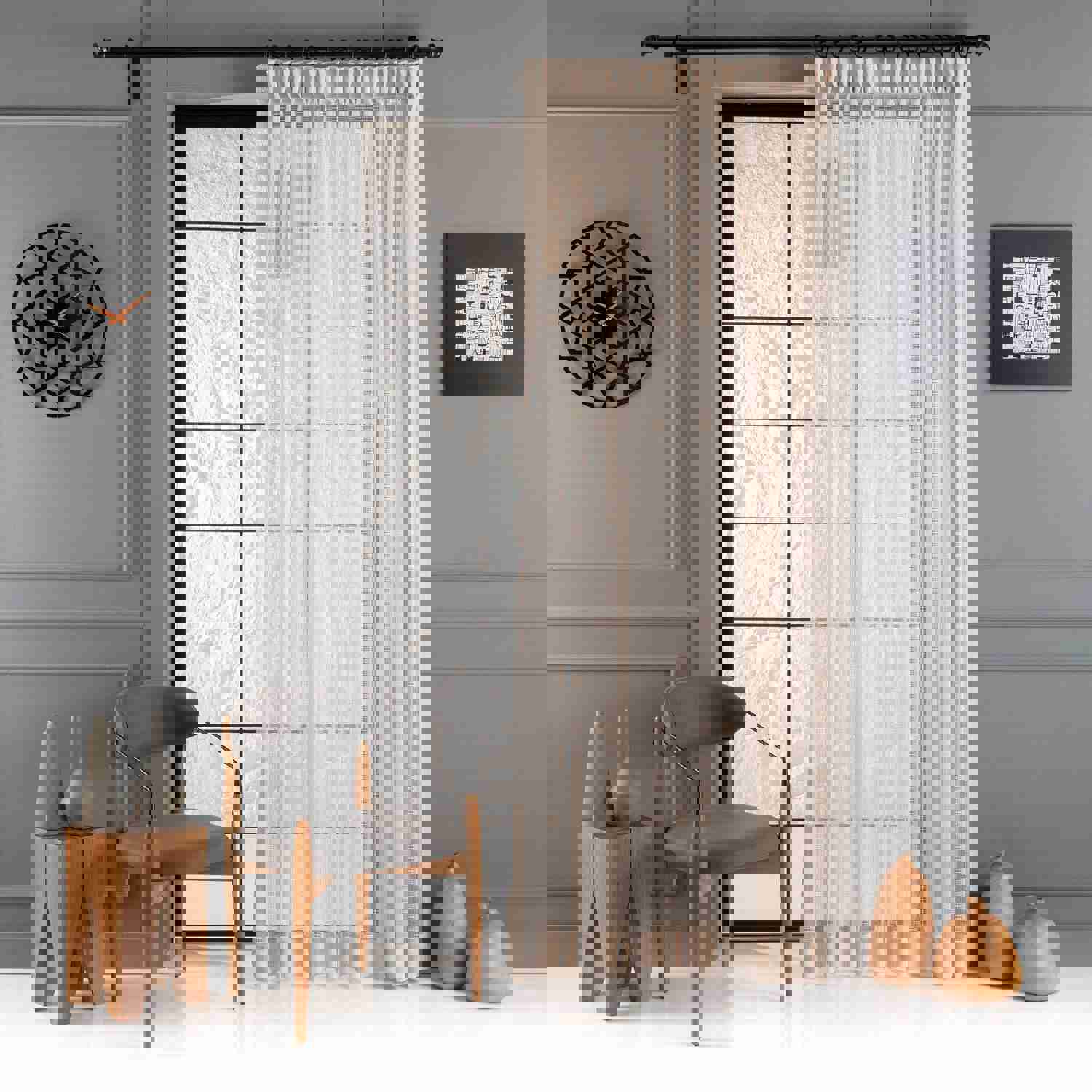 Custom Linen Sheer Curtain with 6 Color Options - Rod Pocket, Pleated, Soft & Light Filtering