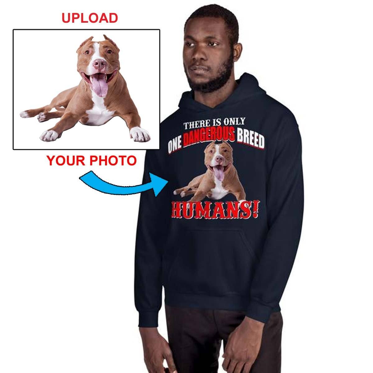 Custom Unisex Hoodie with Your Dog's Photo - Personalized Pet Apparel