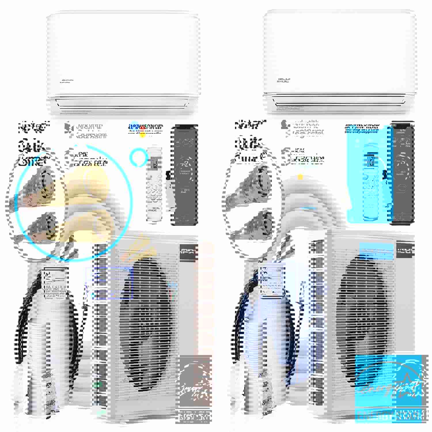 MRCOOL DIY 4th Generation E Star 12k BTU Ductless Mini-Split Heat Pump Complete System 115V/60Hz