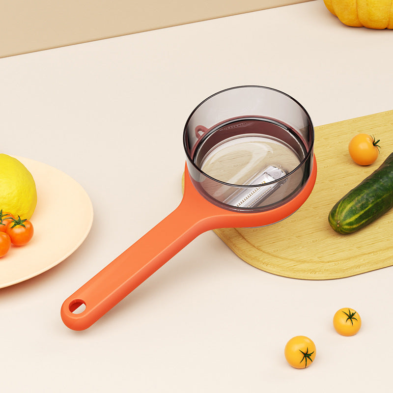 Kitchen Multi-Functional Peeler With Bucket Storage Scratcher