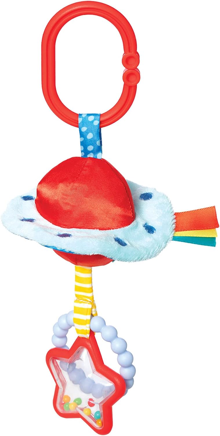 Manhattan Toy UFO Clip-on Baby Travel Toy with Rattles and Teethers