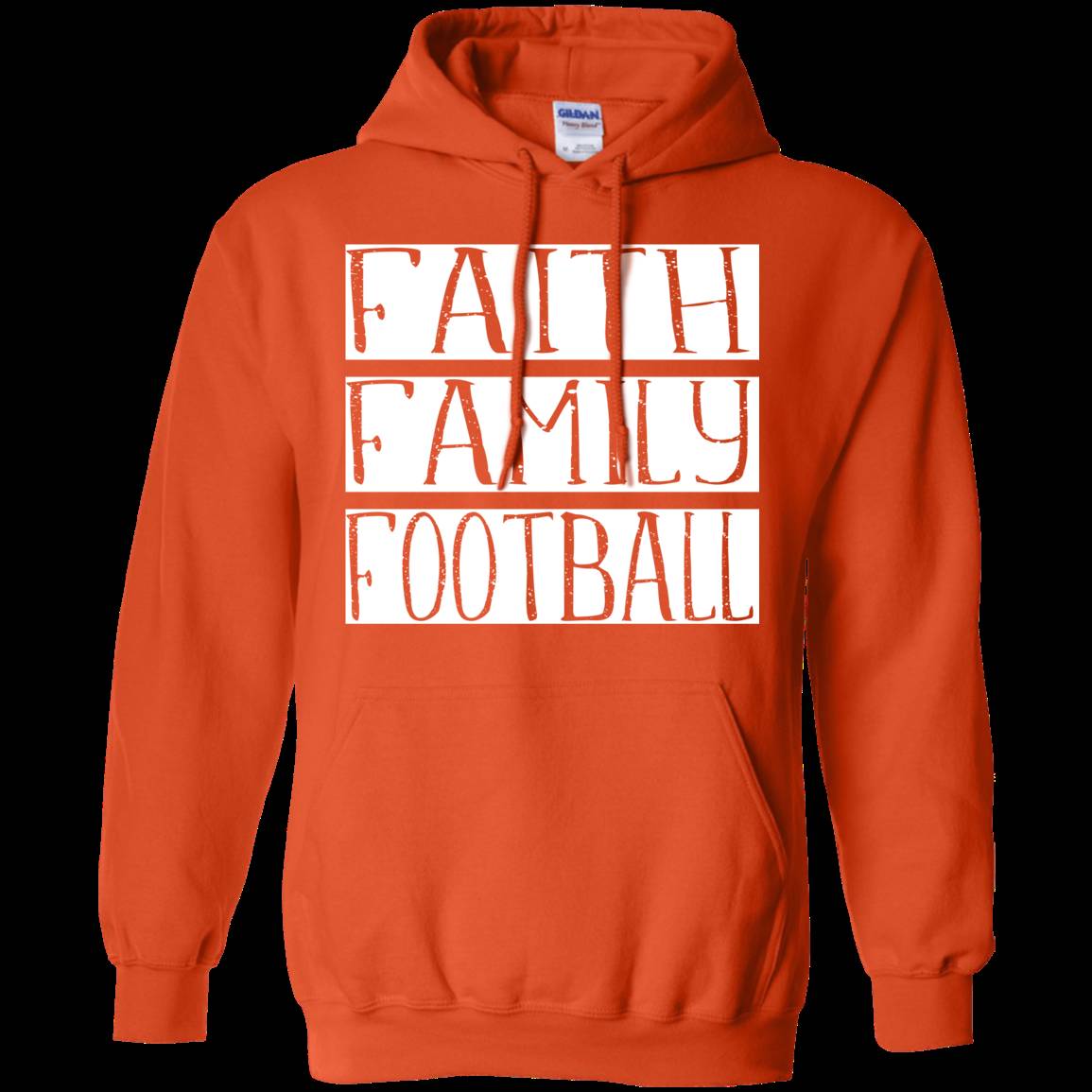 Faith, Family, Football Hoodie - Plush Pullover for Casual Comfort
