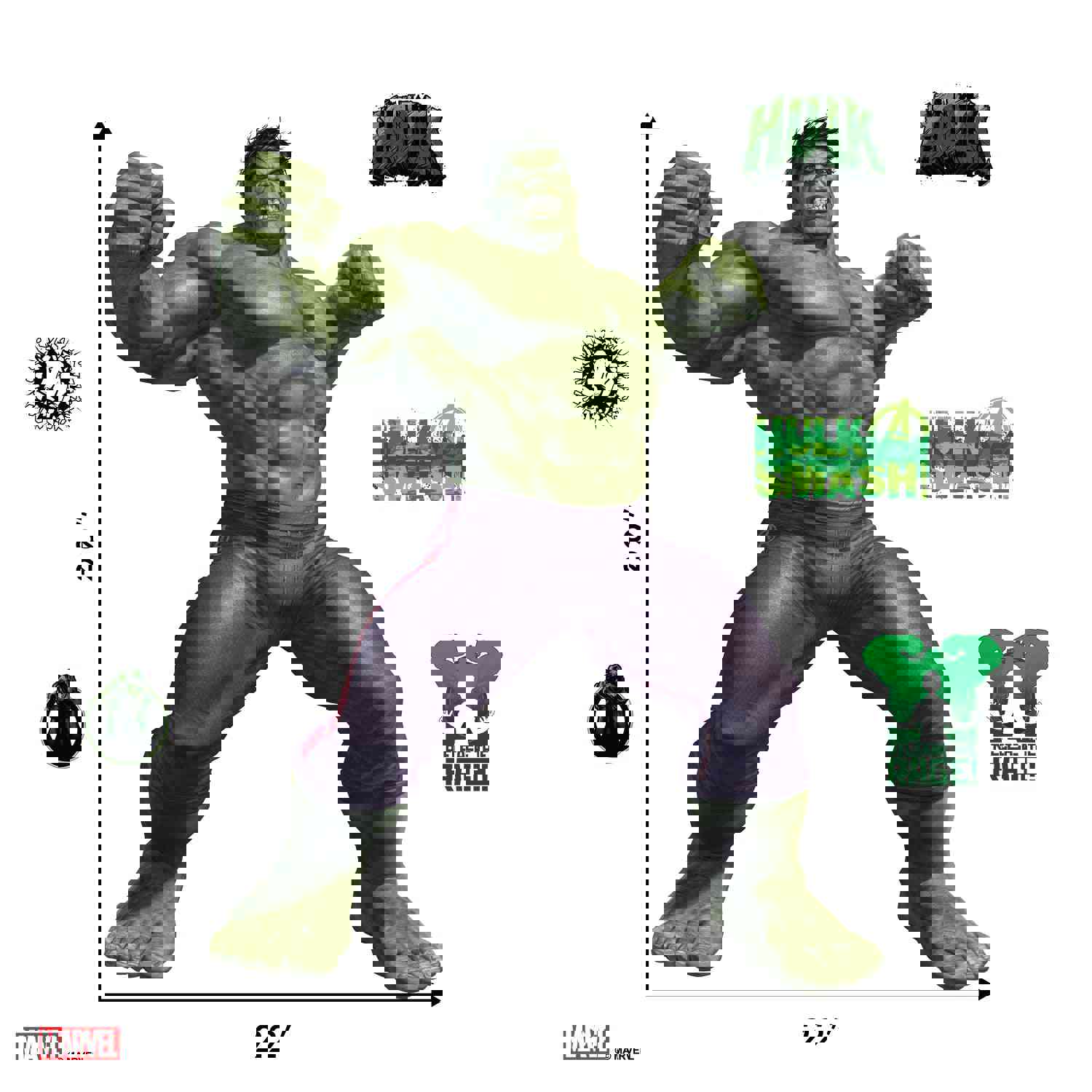 Hulk Interactive Augmented Reality Wall Decal