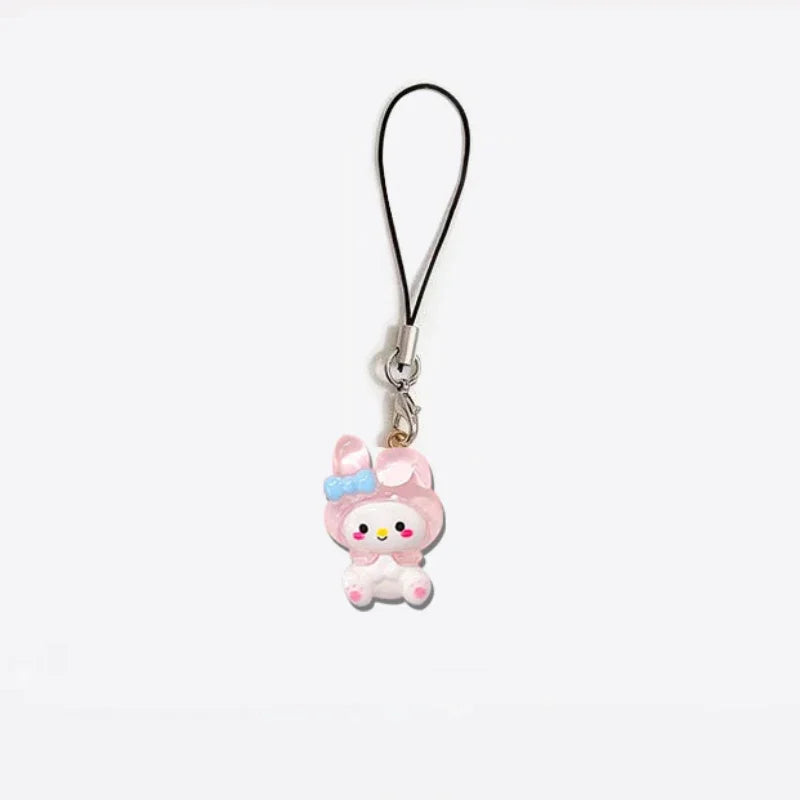 Kawaii Anime Hello Kitty Creative Bow Love Phone Chain Pendant