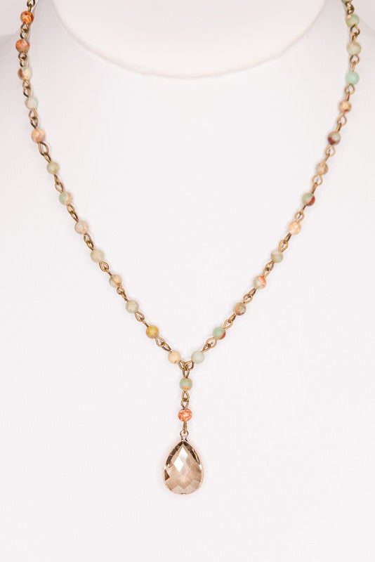 FAYE IMPERIAL JASPER NECKLACE - Adjustable Multilayer Crystal Jewelry