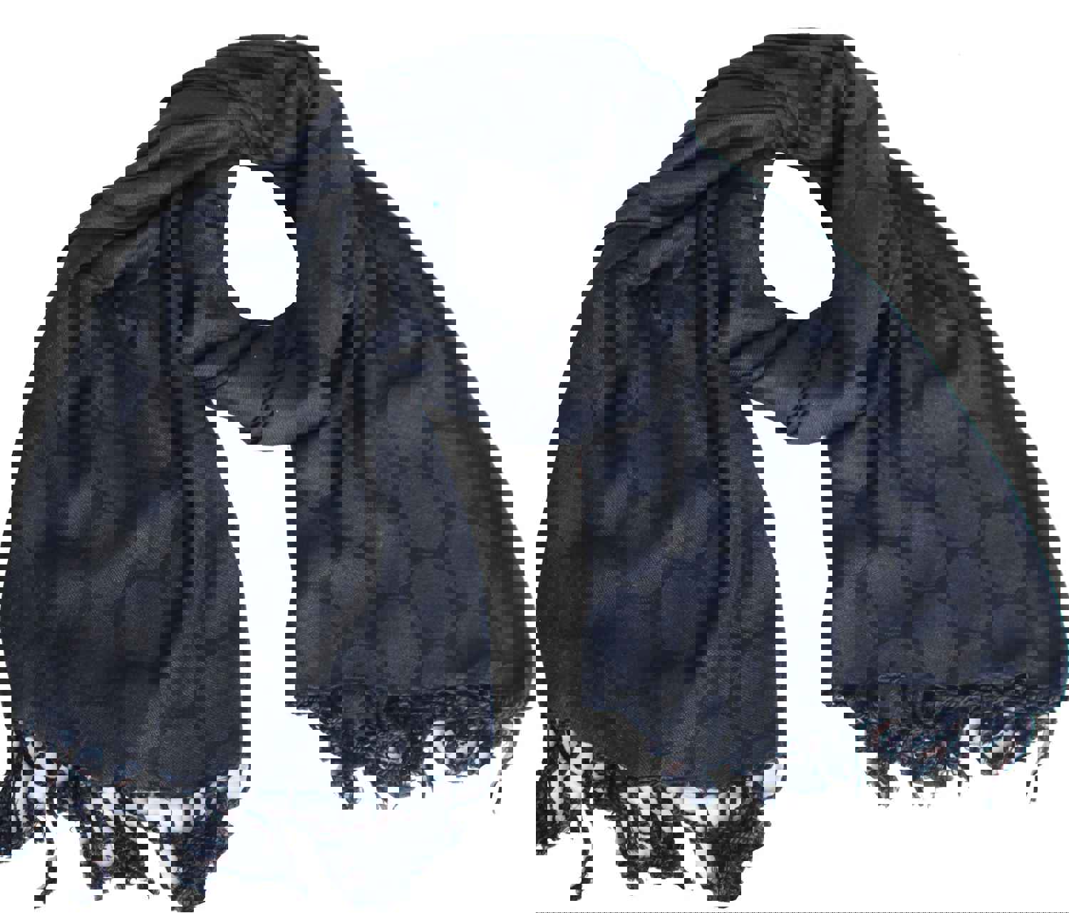 Indian Viscose Scarf for Women - Reversible Wrap Shawl (Black, 72 x 29 inches)